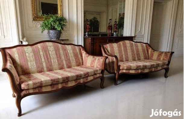 Klasszikus stílusú antik szalongarnitúra 2 kanapé