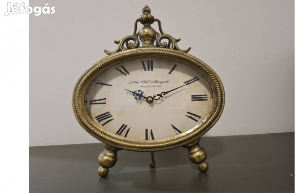 Klasszikus stílusú kandalló és asztali óra 34 cm