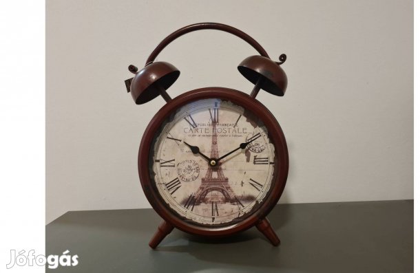 Klasszikus stílusú vekker típusú asztali óra 35 cm