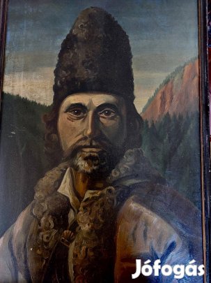 Klaus Kraus német olajfestmény 1865 Stuttgart, szignált