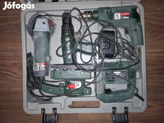 Klauss K-4002 szerszámkészlet 4 db gép egybe