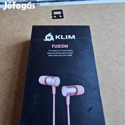 Klim Fusion Wired fülhallgató új dobozos