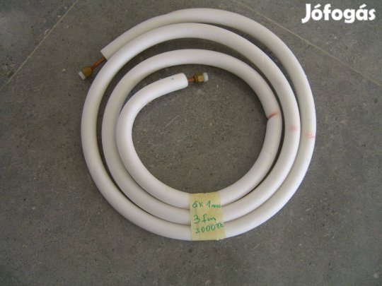 Klíma Rézcső 6X1mm Hőszigetelt 3fm