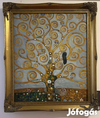 Klimt olajfestmény / blondel keret / retro / antik / festmény