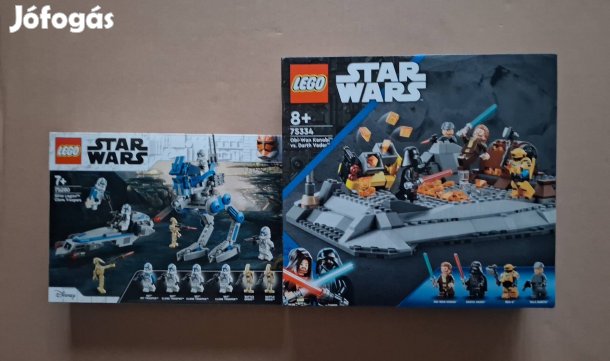 Klónok háborúja + Kenobi bontatlan Star Wars LEGO 75280 + 75334 utánvé