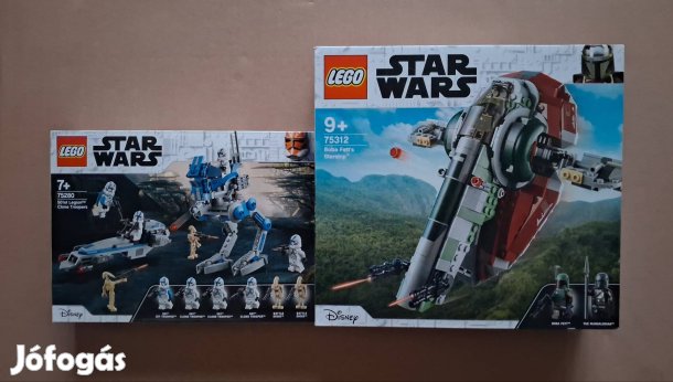 Klónok háborúja + Mandalorian bontatlan Star Wars LEGO 75280 + 75312 F