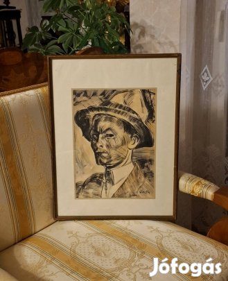 Kmetty János festmény! Önarckép!