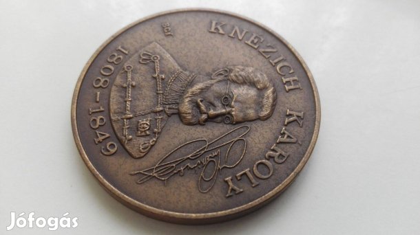 Knézich Károly Tábornok Aradi Vértanú emlékérem