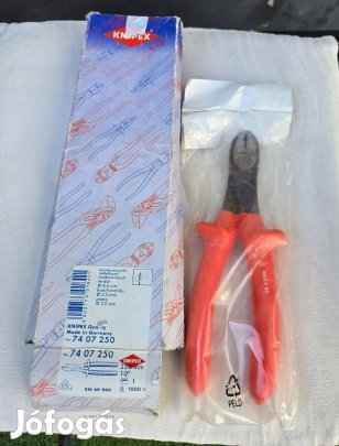 Knipex 74 07 250 Erő-oldalcsípőfogó 1000V szigetelt, Új Debrecen