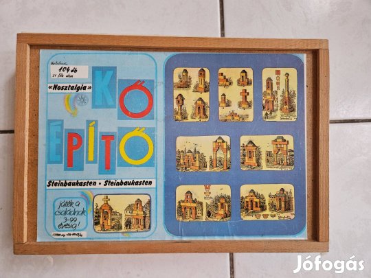 Kő építő készlet a 80-as évekből. Hiánytalan jó állapotban