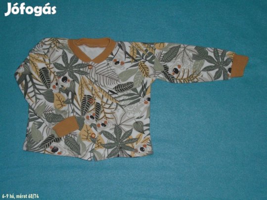 Koala mintás pulóver kardigán 6-9 hó (méret 68 / 74)