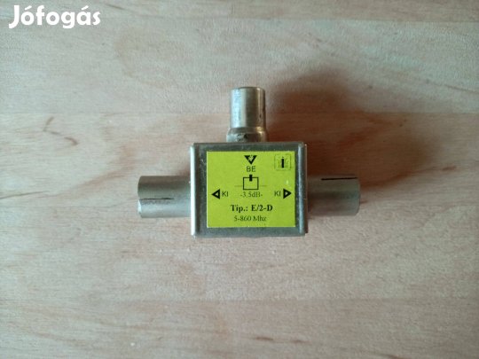 Koax kábel 2-es osztó elosztó 2 utas splitter