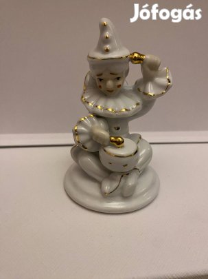 Kőbányai Porcelángyár (Drasche) bohóc figura, 