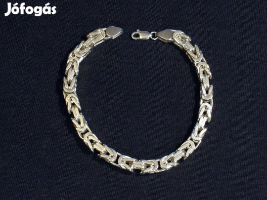 Kocka király fazonú ezüst karlánc (32,6g) eladó