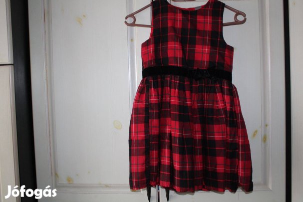 Kockás alkalmi ruha 6-7 éves kislánynak