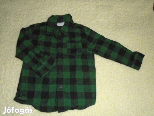 Kockás hosszú ujjú ing 9-12 hó (méret 80)
