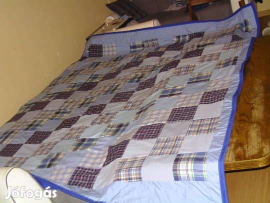 Kockás patchwork felnőtt ágytakaró