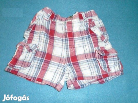 Kockás rövidnadrág 6-9 hó (méret 74)