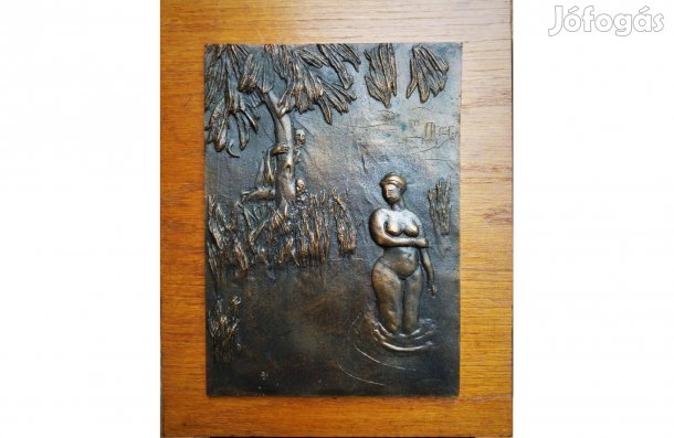 Kocsornyik János bronz plakettje: Zsuzsanna és a vének
