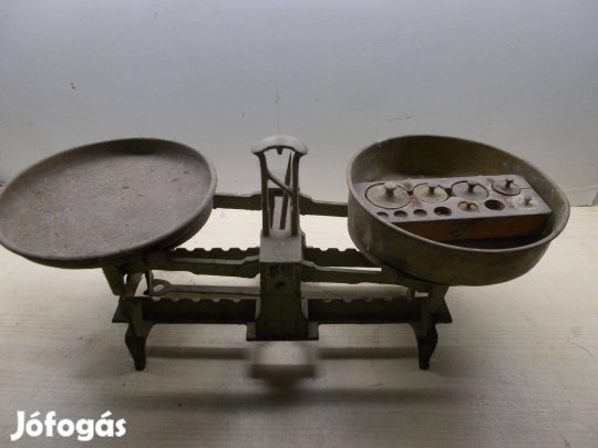 Kofa mérleg : Régi 5 kg os piaci kofa mérleg - dekorció -