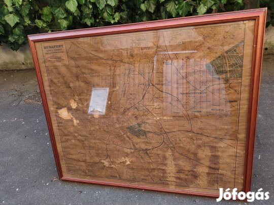 Kogutowicz Manó tervezte és rajzolta Budapest térkép eladó!