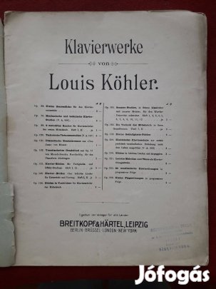 Köhler: Válogatott zeneművek zongora kotta
