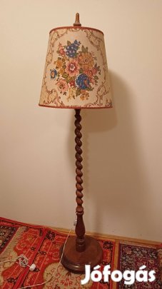 Koloniál álló lámpa virágos búrával hibátlan állapotban