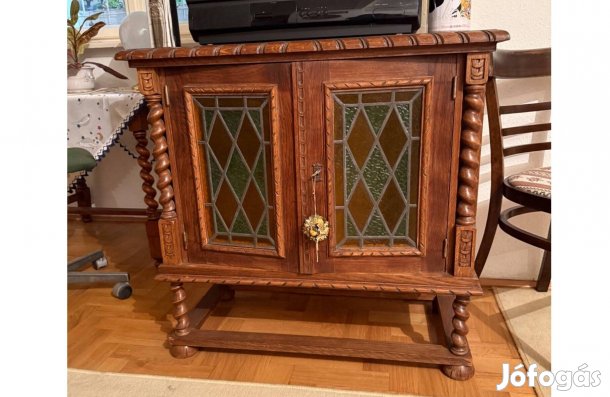 Koloniál ólomüveges tv-szekrény, 06húsz9436613