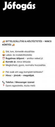 Költöztetés/sitt eelszállítás