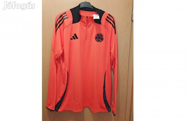 Kolumbia válogatott eredeti narancs adidas cipzáras nyakú felső (2XL)