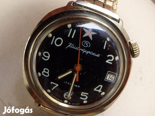 Komandirskie Wostok Retro Régi Férfi Karóra Orosz Szovjet Kézihúzós 17
