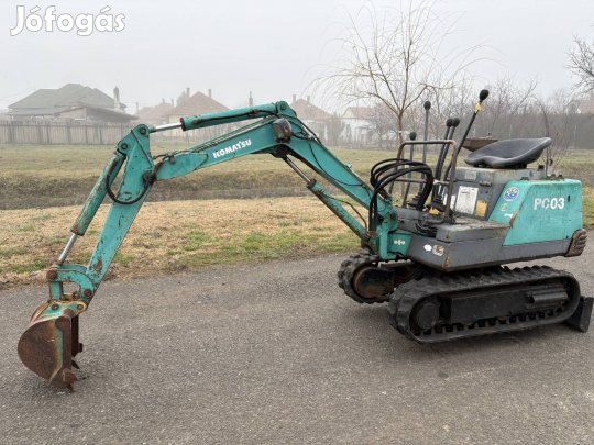 Komatsu PC03 mini forgó kotró markoló