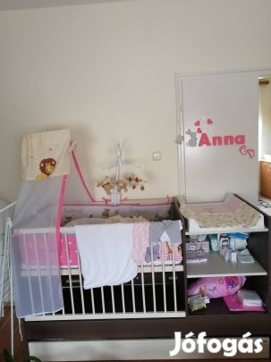 Kombi kiságy kókuszmatraccal.