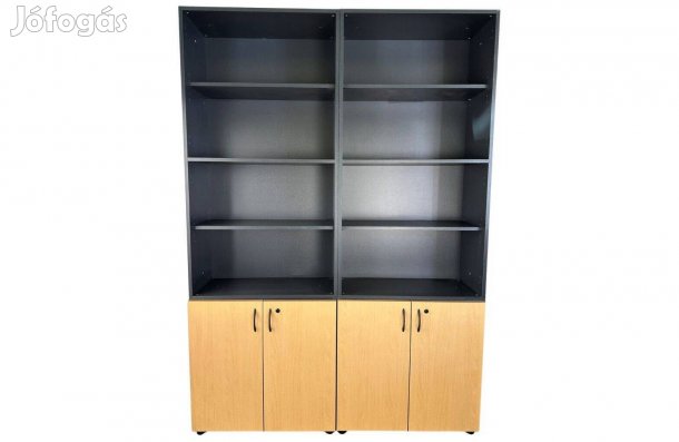 Kombinált irodai polcrendszer és zárható szekrény