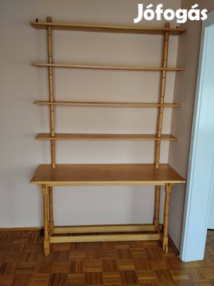 Kombinált könyvespolc és íróasztal