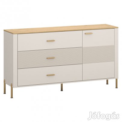 Komód, kasmír/kő tölgy, RUNOL 1D3S