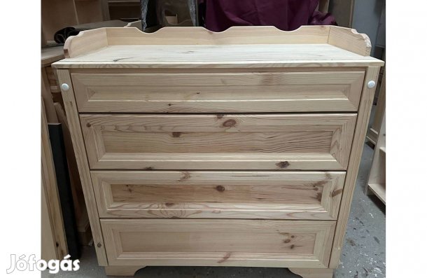 Komód fiókos, tömöt fa