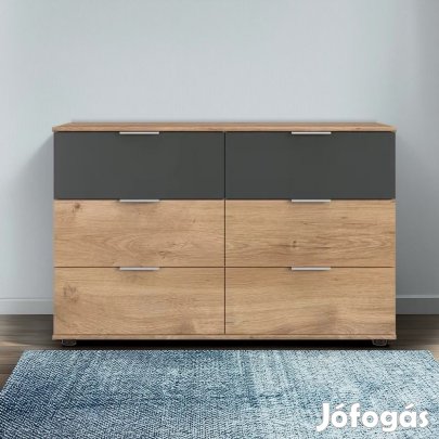 Komód hálószoba bútor 120x35x70cm barna FUR1340-1