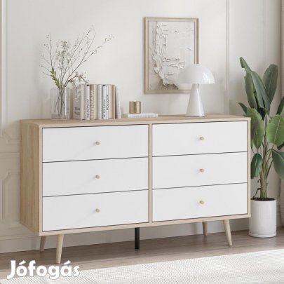 Komód hálószoba bútor 120x39x71cm barna FUR1346-1