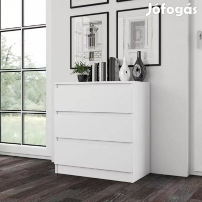Komód hálószoba bútor 70x40x75 cm fehér GD-01