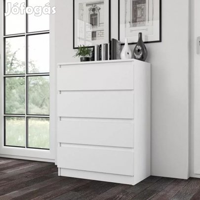 Komód hálószoba bútor 70x40x97 cm fehér GH-02