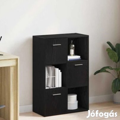 Komód hálószoba nappali bútor 60x29,5x90cm fekete FUR1948-1