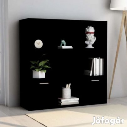 Komód hálószoba nappali bútor 98x30x98cm fekete FUR1948-2