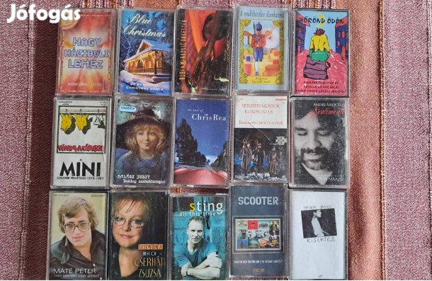 Komolyzene., magyar és külföldi Pop -Rock és mese kazettak