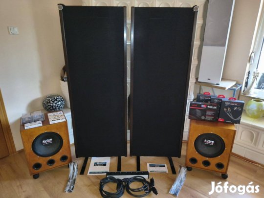 Komplett, aktív keresztváltott Magneplanar rendszer 4db végerősítővel!