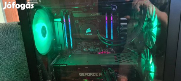 Komplett asztali gép, I9-9920X, 32GB DDR4, 250GB SSD, Rtx3090, BD, RGB