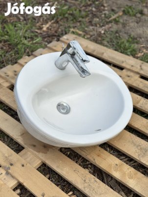 Komplett mosdókagyló szett Kludi csapteleppel (56 cm) 