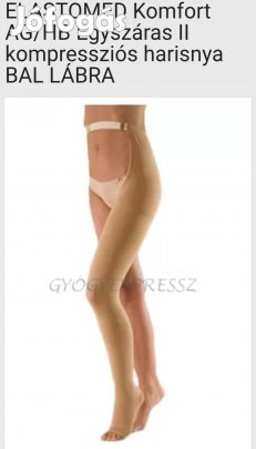 Kompressziós harisnya L/bal láb teljes