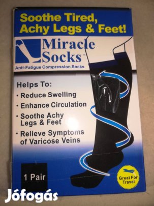 Kompressziós új fekete térdzokni XL-méret,gyógyászati!/56