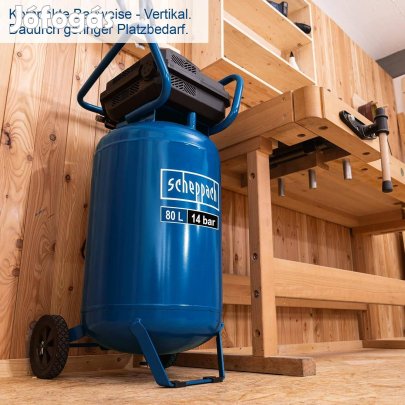 Kompresszor 80L olajmentes 14 Bar Scheppach HC 85V